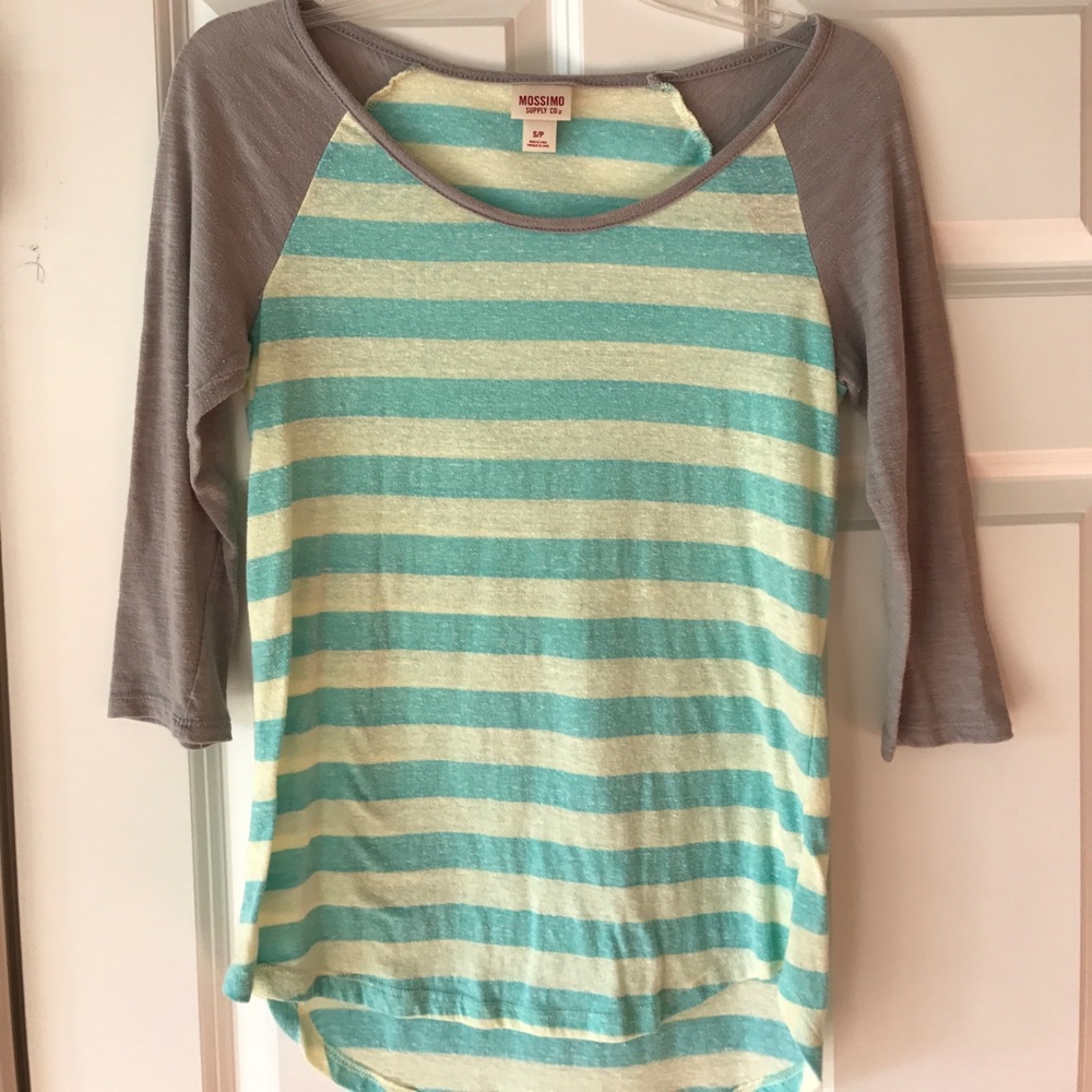 Striped baseball tee
