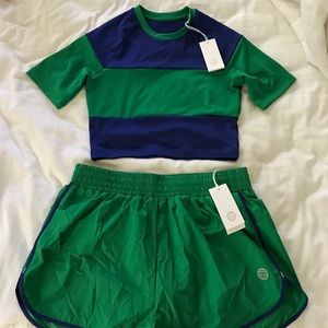 Tory Sport running shorts & matching crop