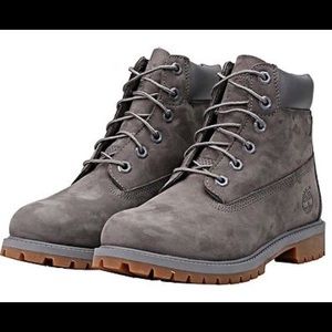 Grey waterproof 6in premium Timberland boots