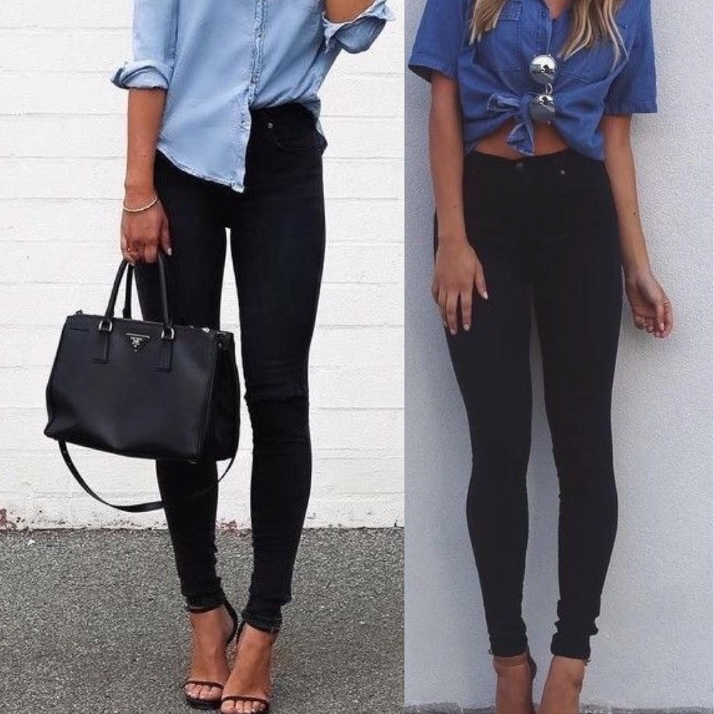 black skinny jeans