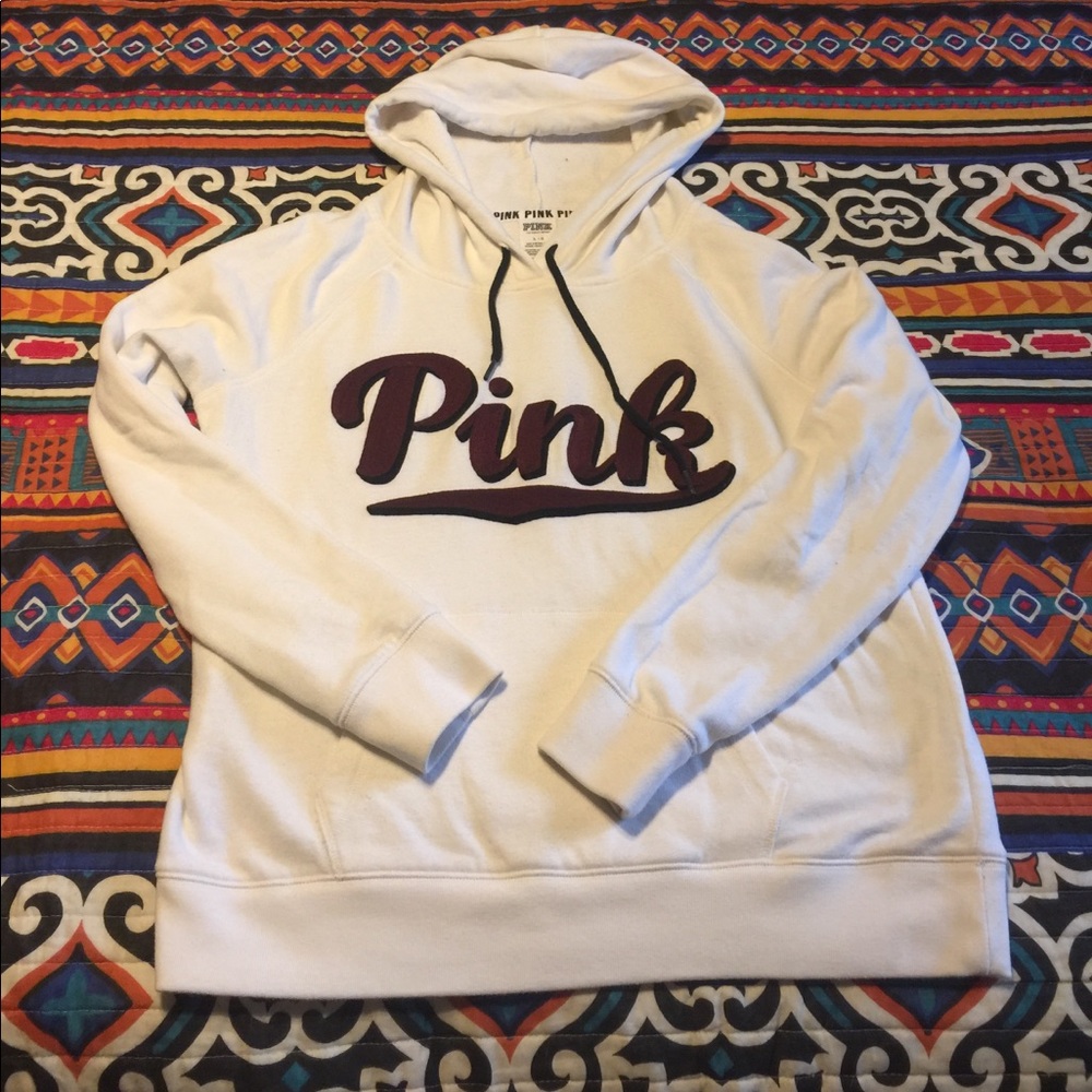Red and White PINK Victoria's Secret Hoodie