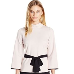 Vince Camuto Mock Neck Bell Sleeve Blouse