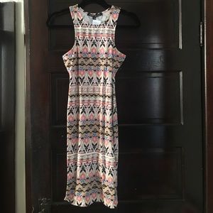 Boho patterned dress- size M