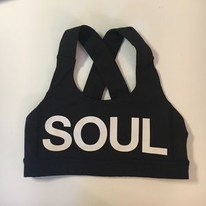 SOULCYCLE black SOUL sports bra