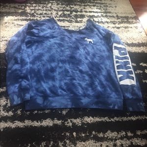 Victoria Secret Pink tie-dye crew neck sweater