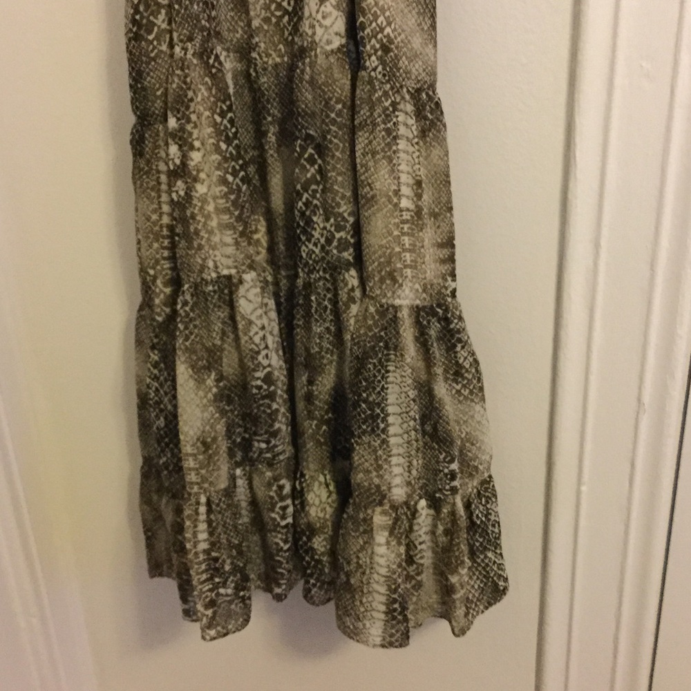 Animal printed long skirt