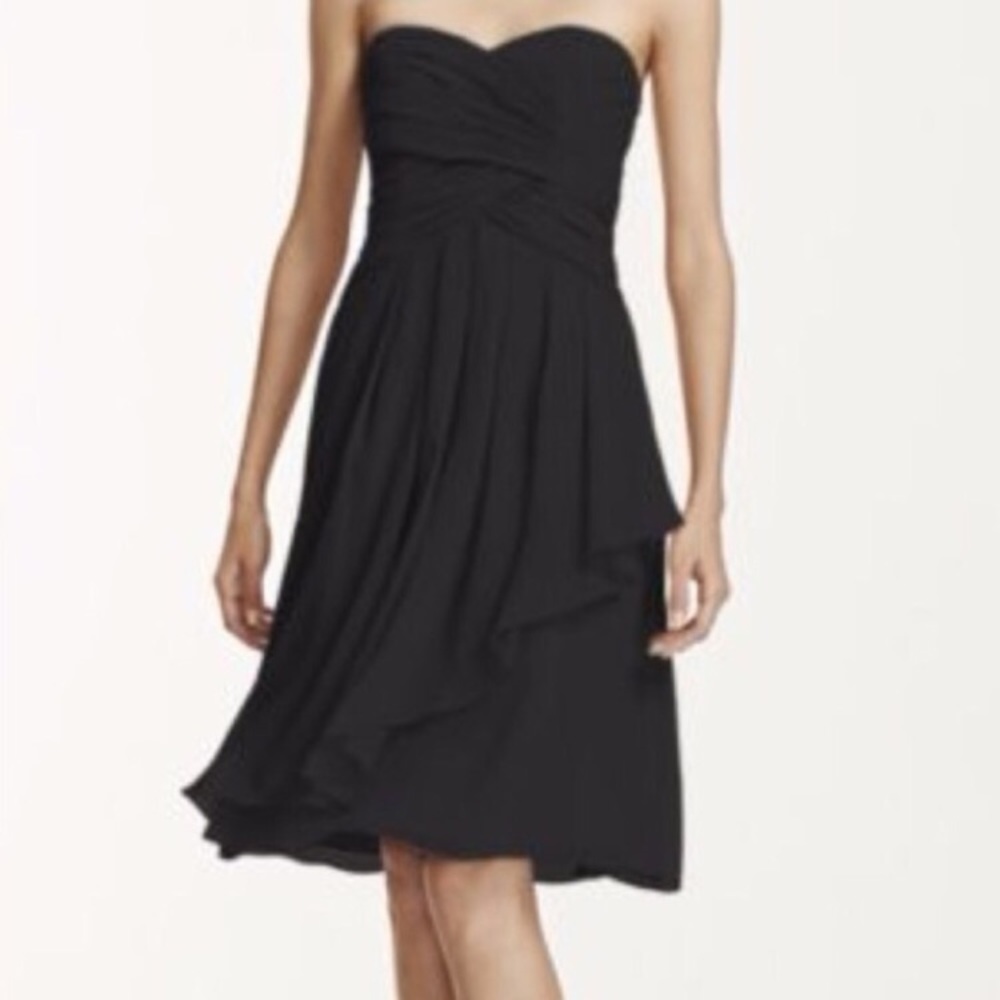 Black chiffon bridesmaids dress