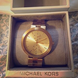 mk gold watch brand new