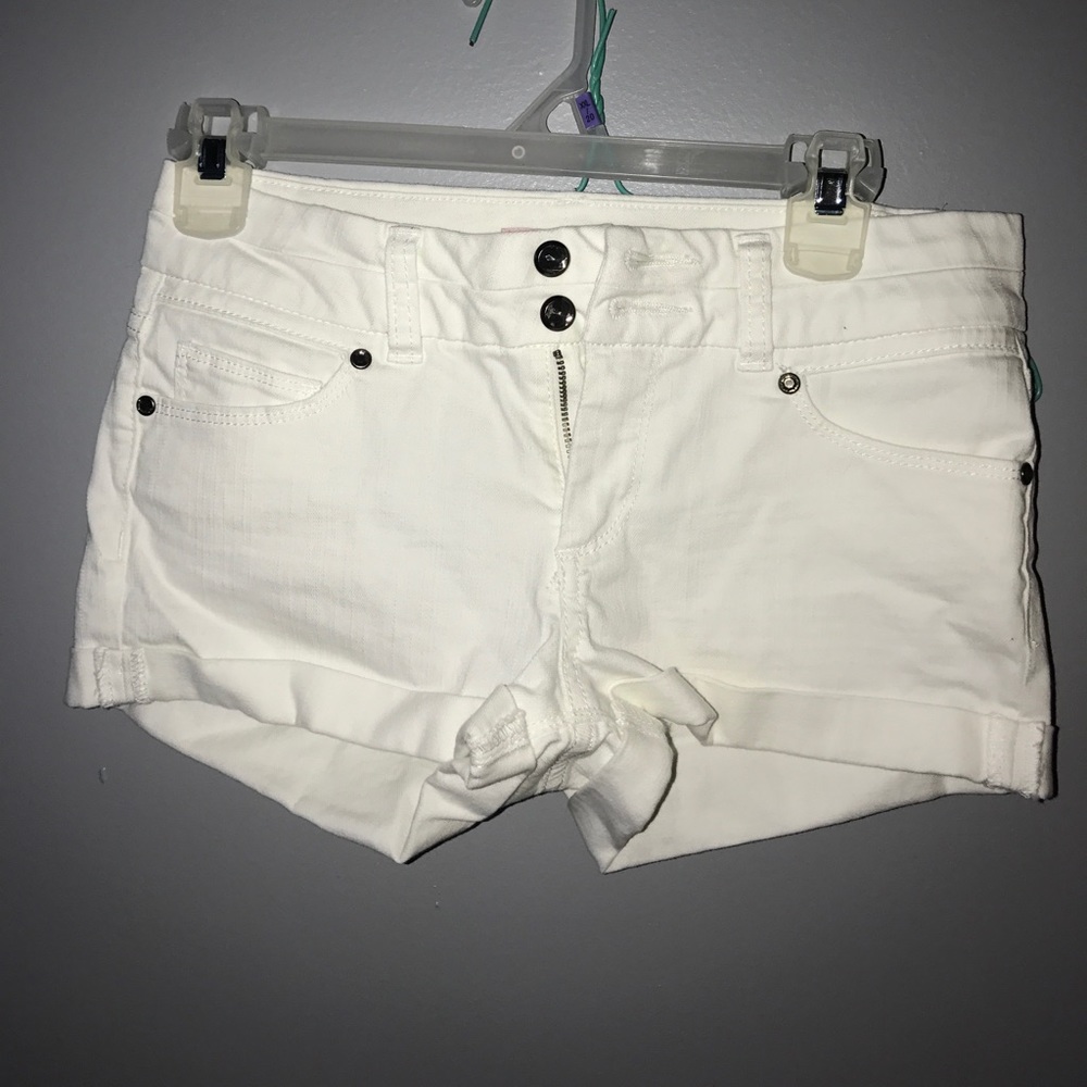 Never worn CANDIES white jean shorts