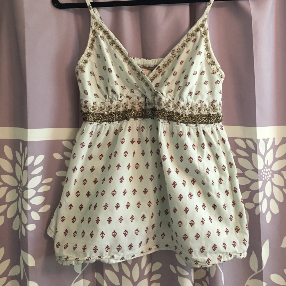 Adorable beaded babydoll top