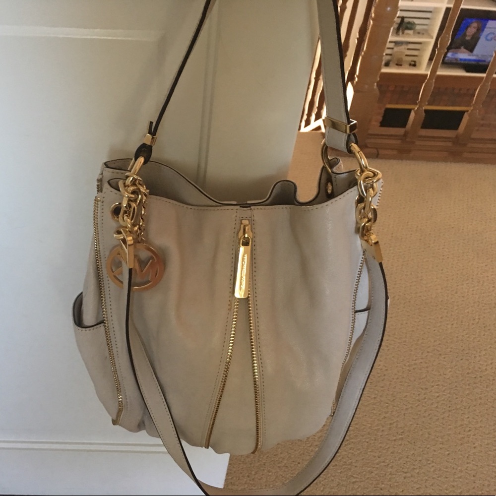 Mk authentic white leather bag