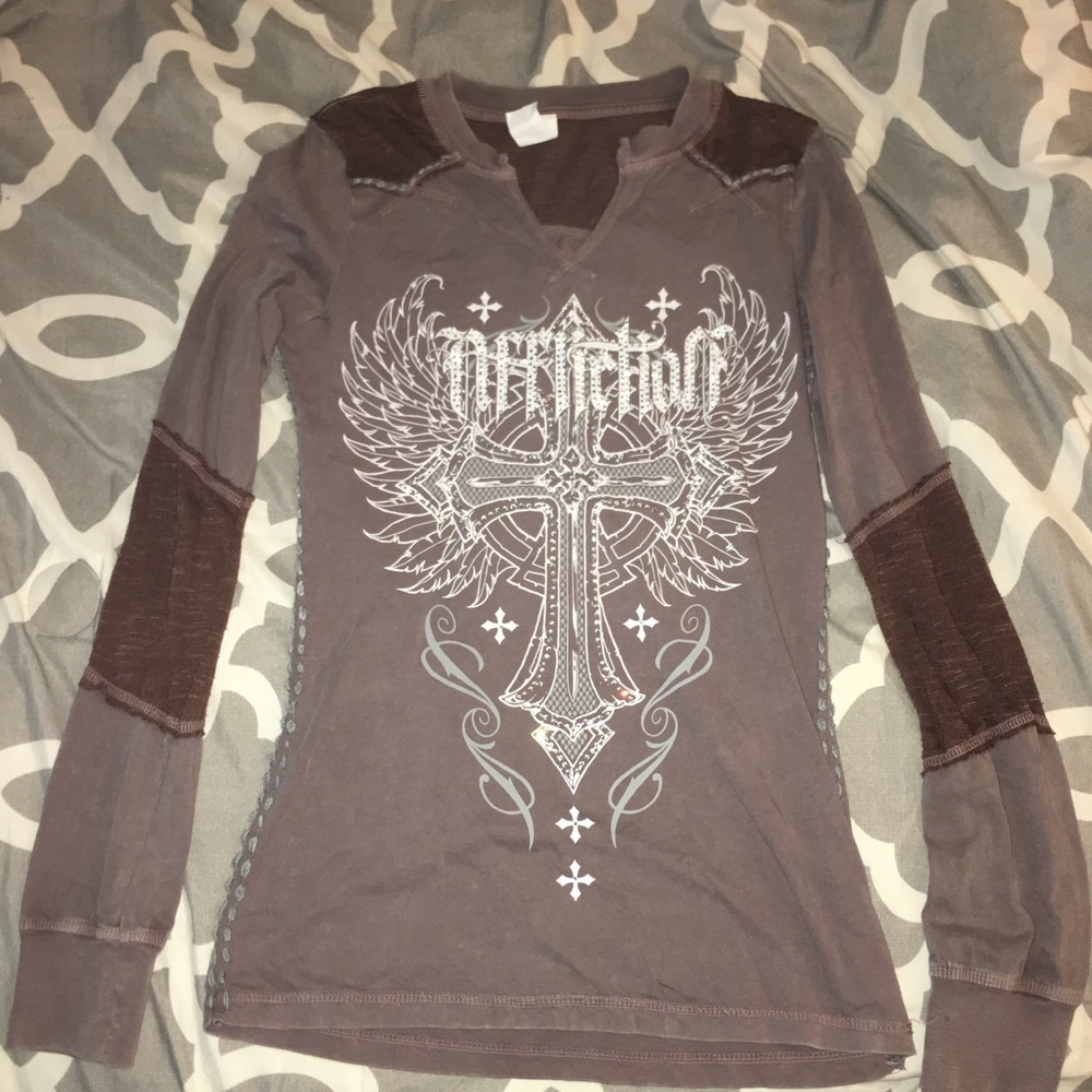 Affliction long sleeve shirt