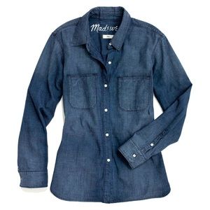 EUC Madewell Perfect Chambray Shirt Harvest Wash
