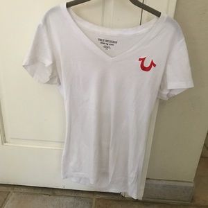 True Religion Short Sleeve V Neck Tee