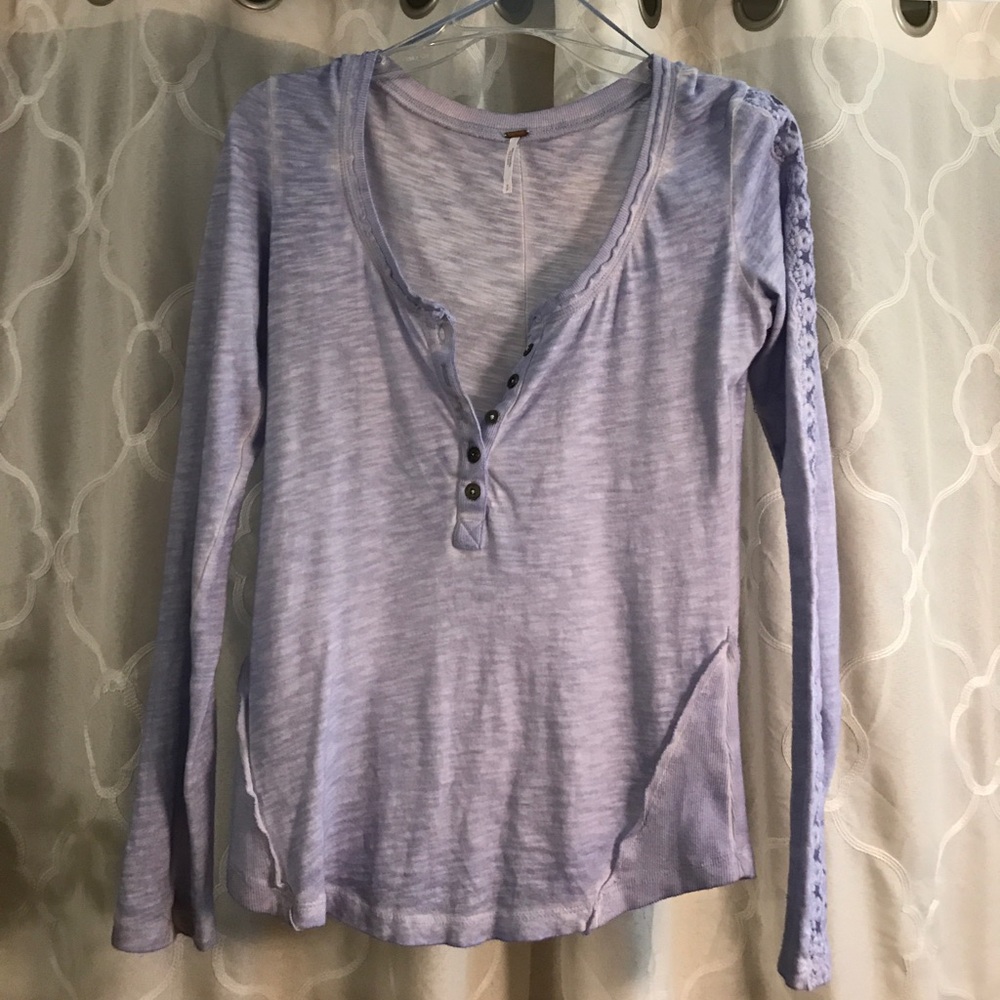 Never worn free people long sleeve with lace