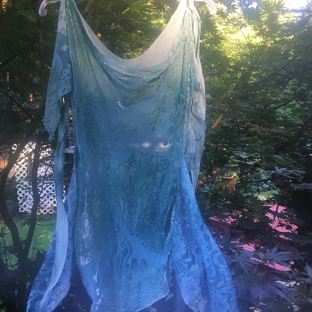 Vintage 1940's velvet, silk and lace blouse