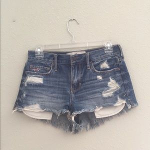 Hollister High Waisted Distressed Shorts