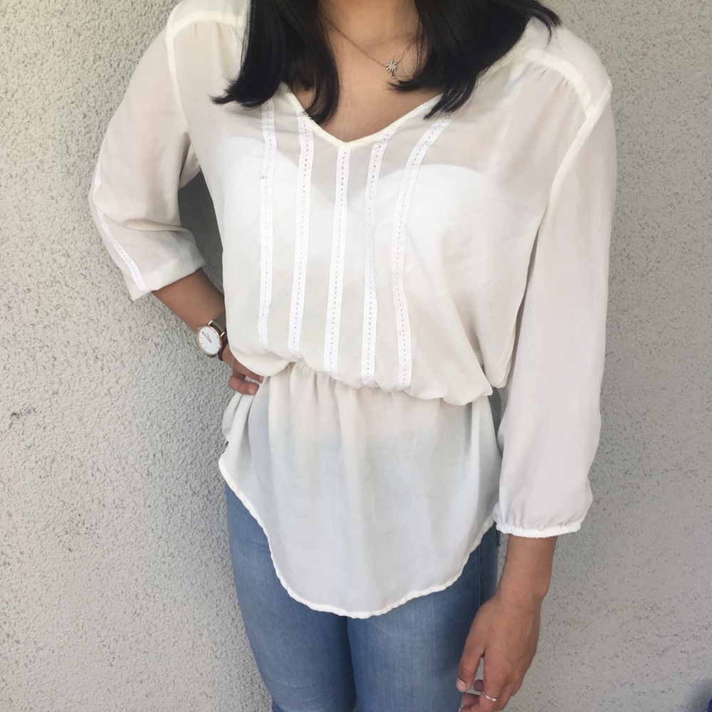 White flowy blouse