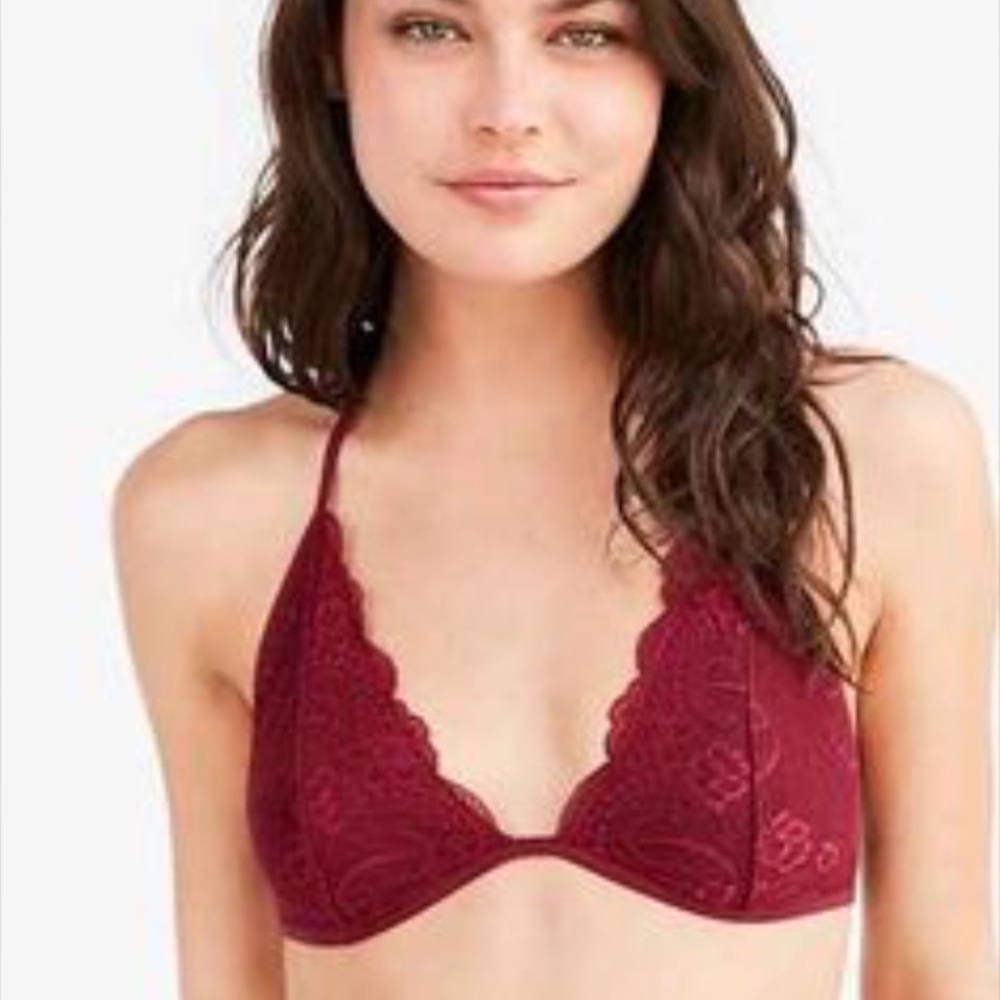 Maroon Halter Bralette UO