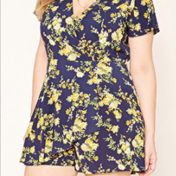 Forever 21 Dresses & Skirts - Floral Wrap Romper