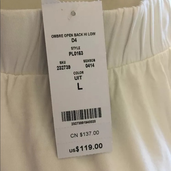 Bebe Ombré Open Back Hi-Lo Dress Size L - Picture 2 of 4