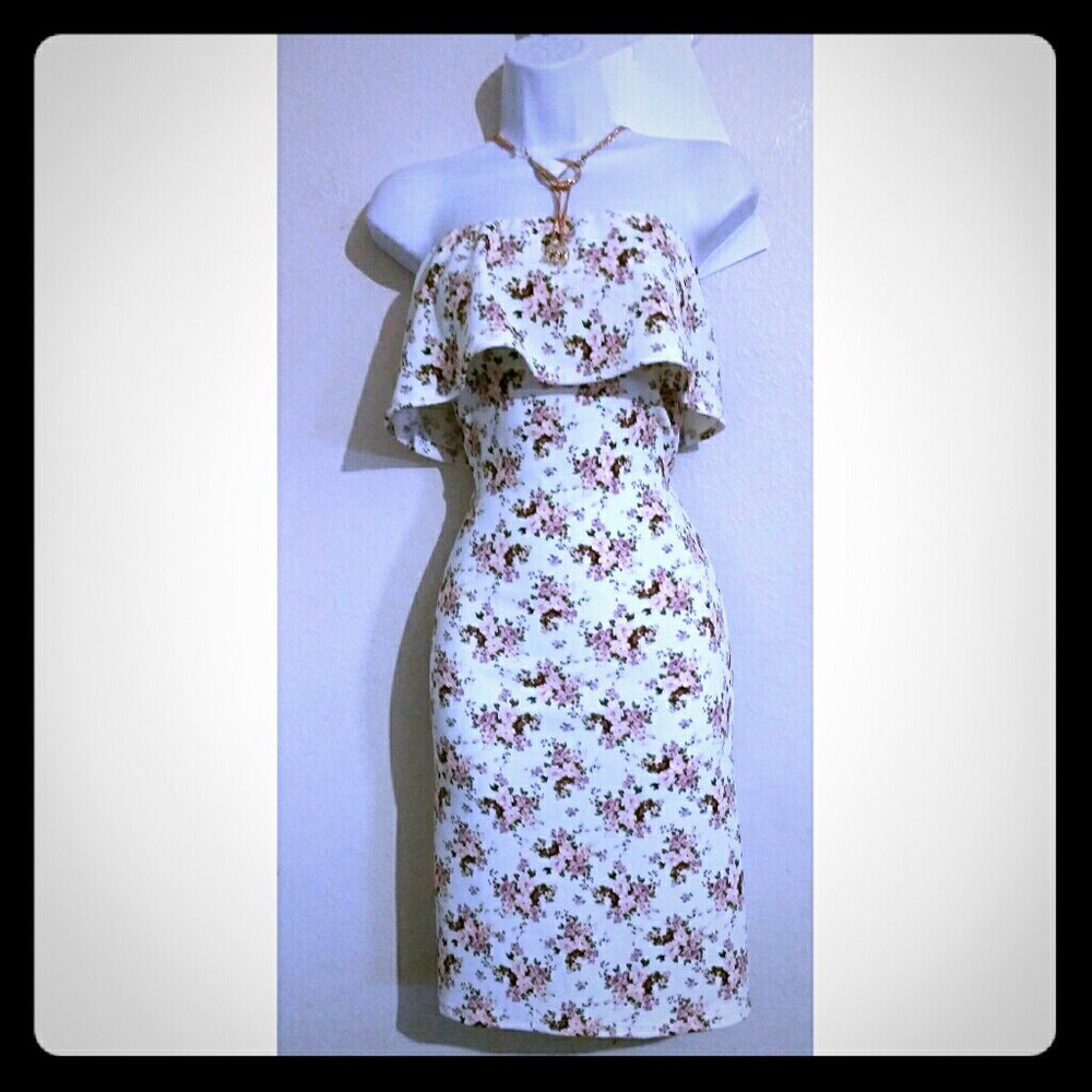 Nwt Sexy  3X ruffle floral bodycon dress