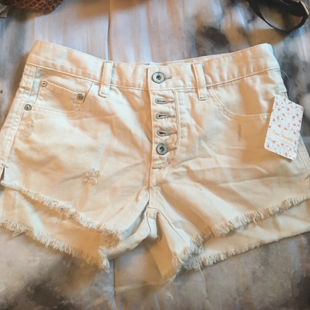 NWT FREE PEOPLE "POLAR WHITE" SHORTS