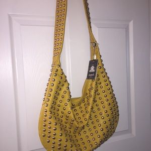 Studded yellow Fashion Handbag