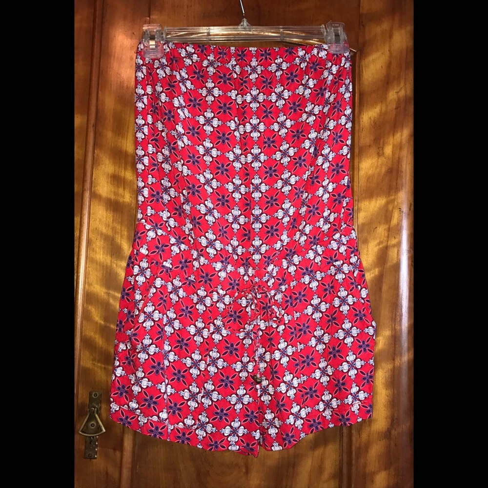 Short, red romper