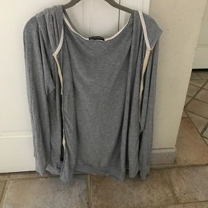 Brandy Melville gray zip up hoodie