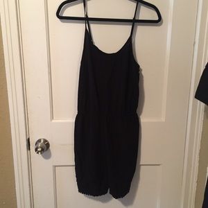 Mossimo Black Romper with Fringe Detail