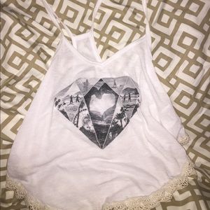 White diamond crop top