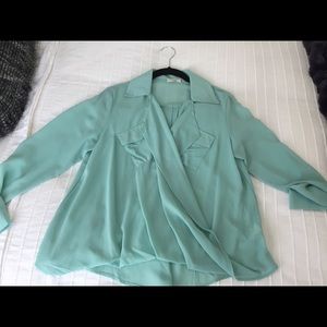 Mint green cross over top.