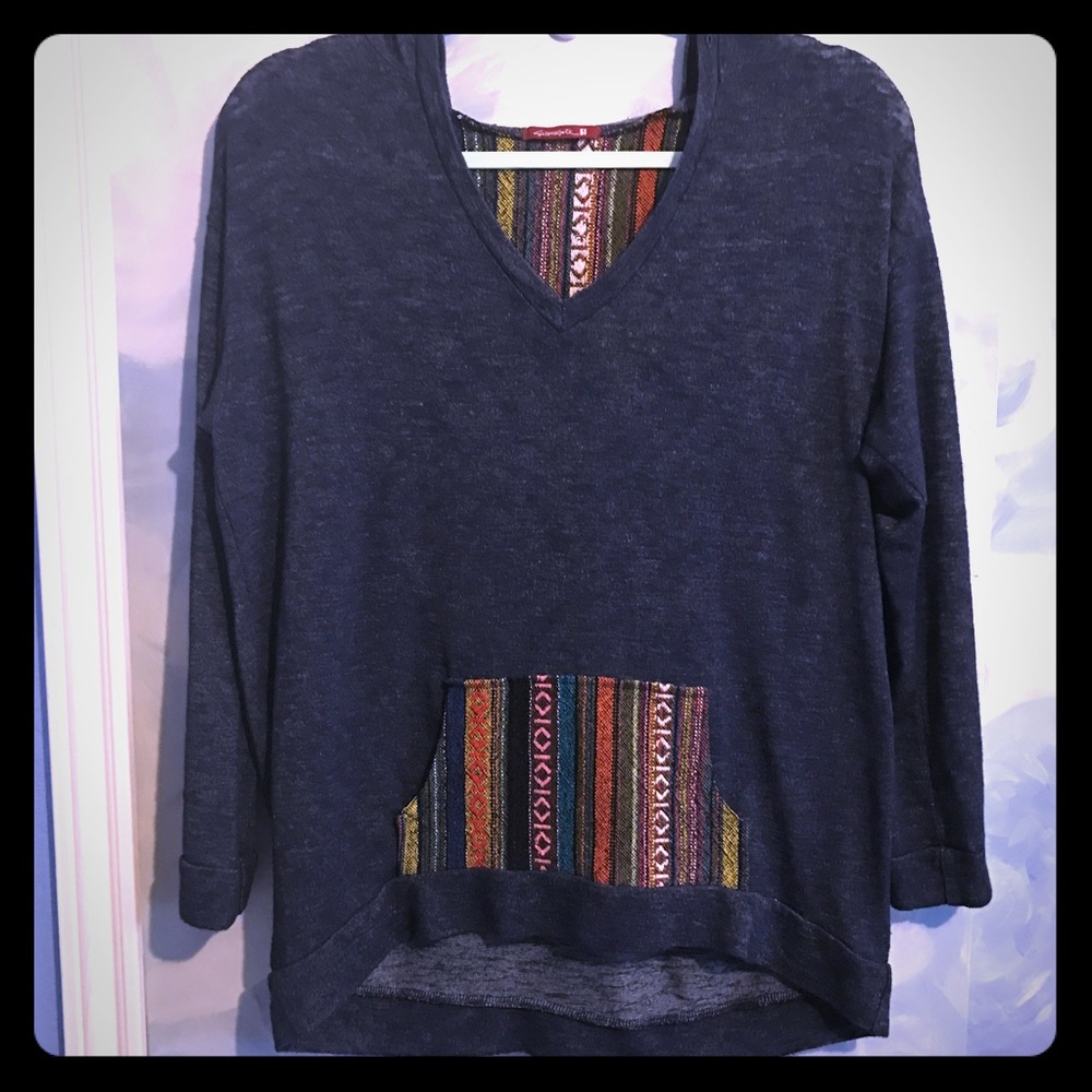 boho hippie hooded top