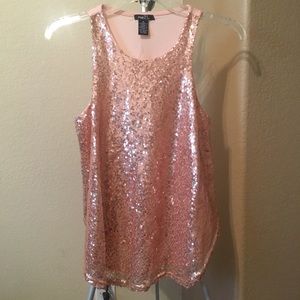 Sequins Pink Tank