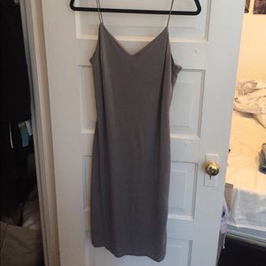 Topshop Grey tank midi dress