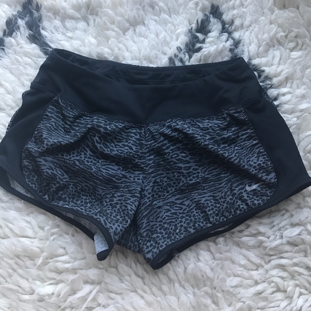 Nike dri-fit cheetah print athletic shorts