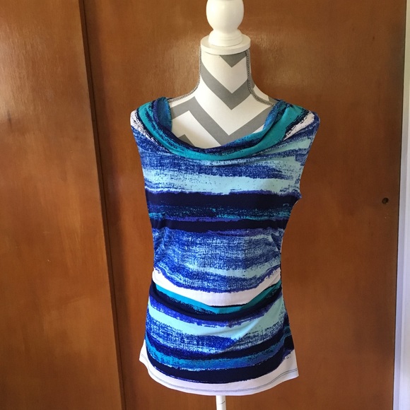 Ann Taylor Tops - NWT Ann Taylor Blue & White Blouse