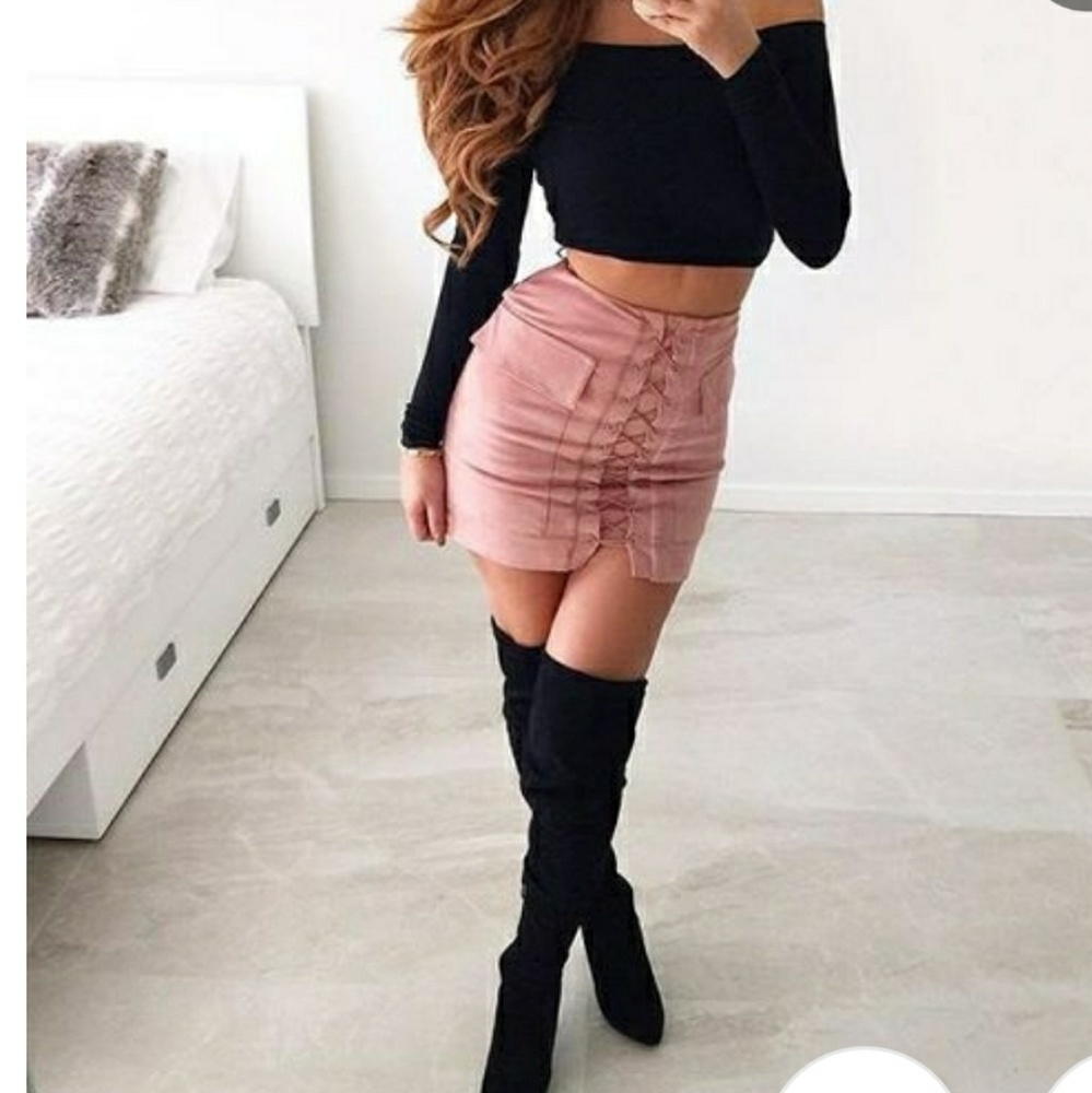🔥SALE🔥Suede High waisted skirt