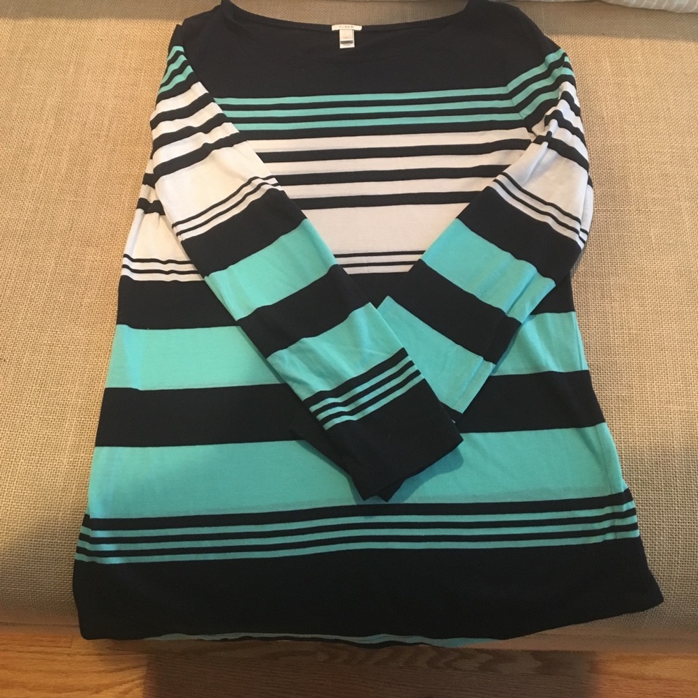 Jcrew striped long sleeved shirt