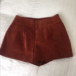 Suede shorts