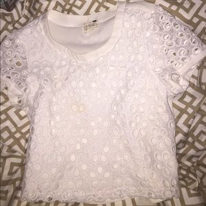 White floral lace top