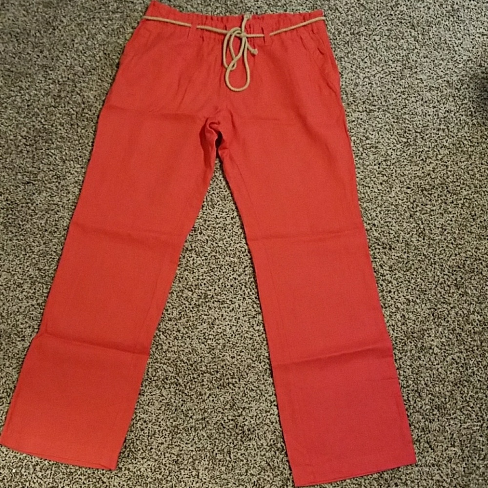 London Jean (Victoria's Secret) Coral Linen Pants