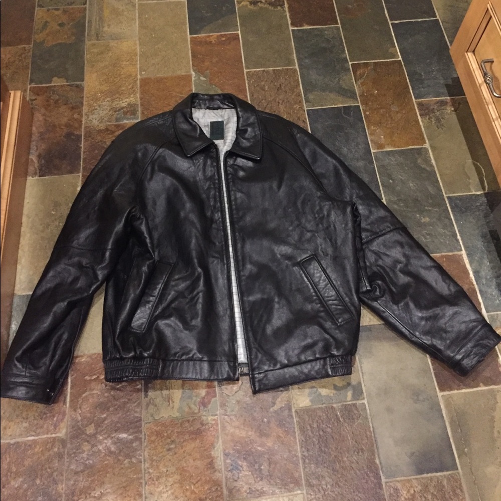 Authentic Black Leather Jacket!!