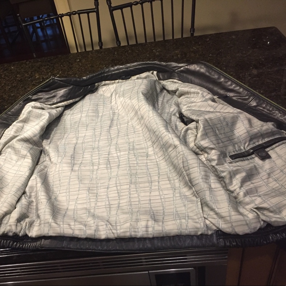Authentic Black Leather Jacket!! - Picture 2 of 3