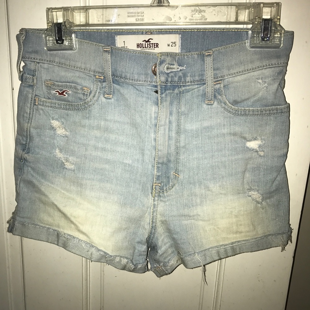 Faded light blue Hollister jean shorts size 1 25