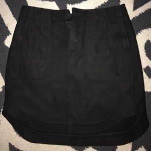 Madewell wool mini skirt with front pockets