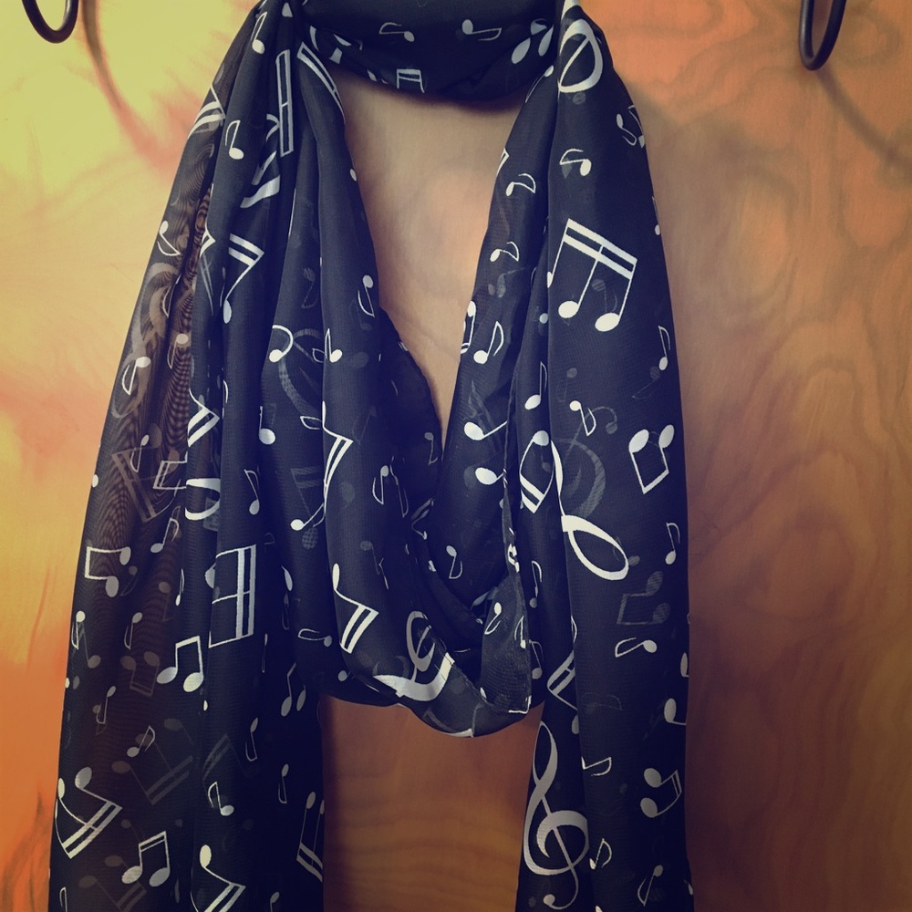 Silky Music Scarf - NWOT