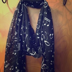 Silky Music Scarf - NWOT