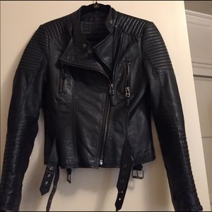 🖤Zara Medium lambskin Leather Moto Jacket🖤